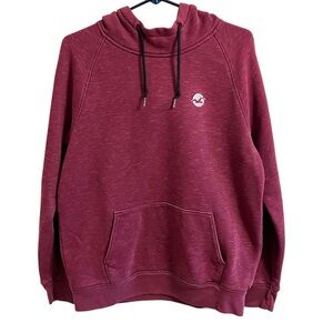 Hollister Men's Burgundy Pullover Hoodie Sweater Sweatshirt Front Pocket Medium